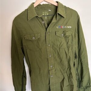 Guess Jeans Vintage Military Style Casual Shirt